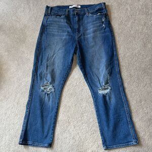 Levi's Signature Jeans Women's 18/W34 Blue Denim Heritage High Rise Straight Leg